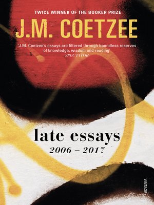 cover image of Late Essays